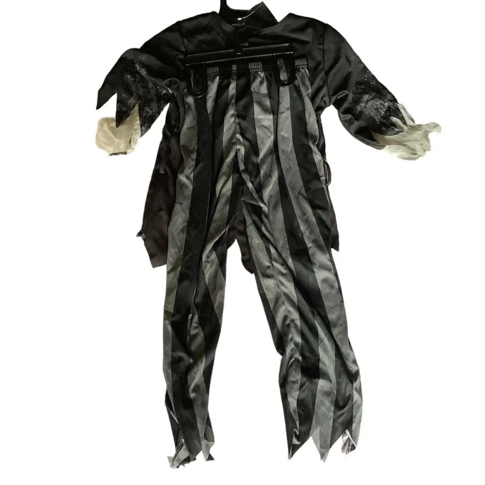 Hyde and Eek! Pirate‎ Costume Child Small 4T 6T Gray Black Halloween Caribbean